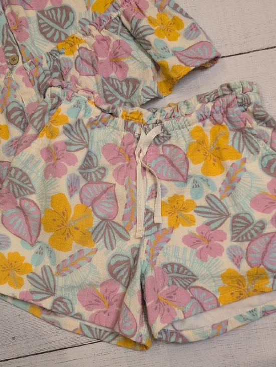 Cat & Jack Girls Floral Tank and Shorts Set - Yellow, Pink, Gray, Blue - Picture 6 of 13